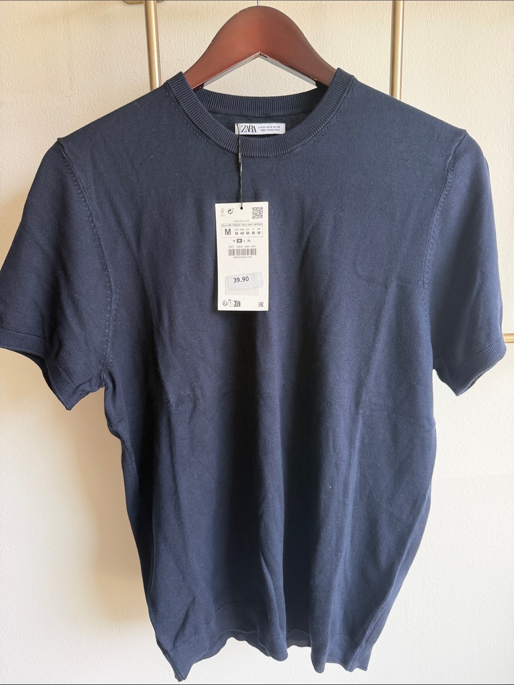 🎇SALE🎇 ZARA 🎇 KNIT SHORT SLEEVE 🎇 MEDIUM 🎇 BLUE  🎇 INDIVIDUAL